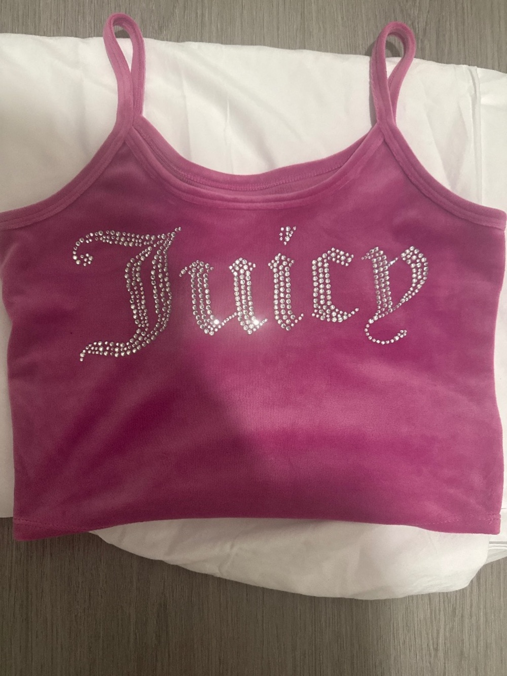 Juicy Couture Big Bling Fitted Velour Tank Top